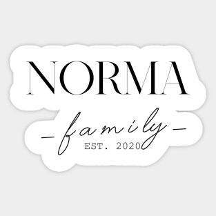 Norma Family EST. 2020, Surname, Norma Sticker